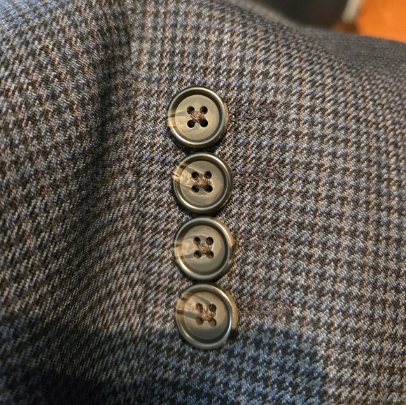 Ralph by Ralph Lauren Navy Blue Wool Houndstooth Men's Blazer - Picture 5 of 5